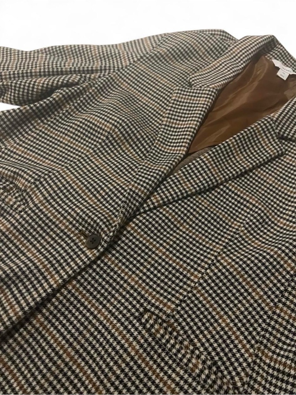 Old Navy Houndstooth Plaid Blazer in Black, Brown, Cream
